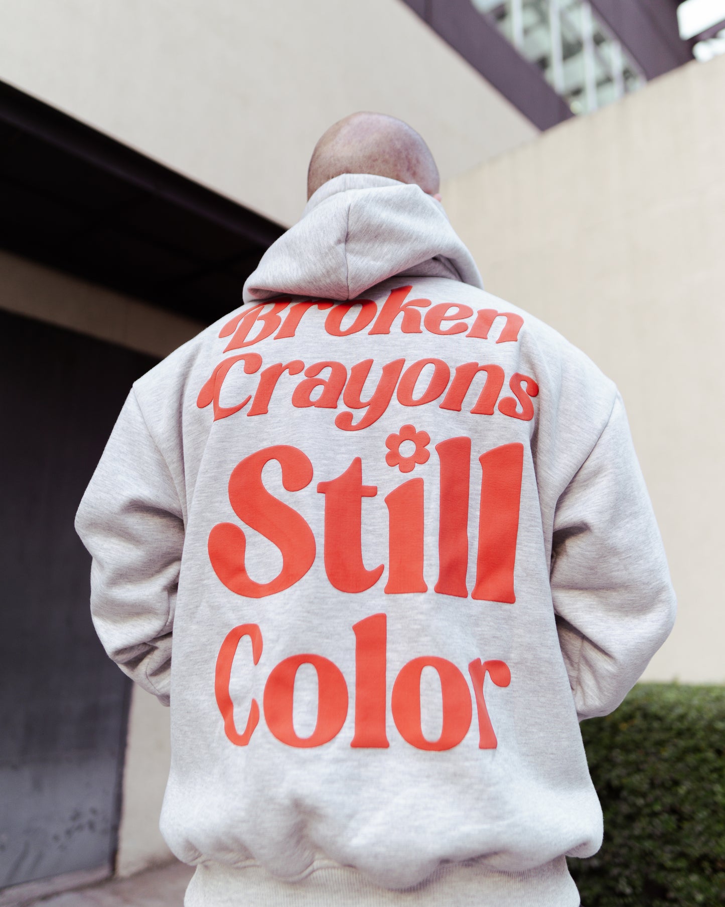 BROKEN CRAYONS HOODIE - ACID GRAY